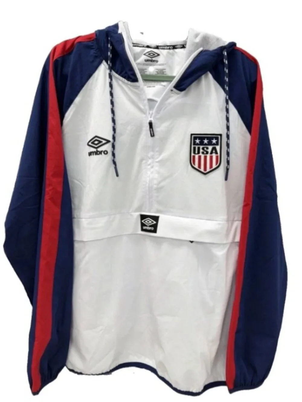Umbro Team USA Team Pullover Jacket XL Half Zip with Front Zip Pocket